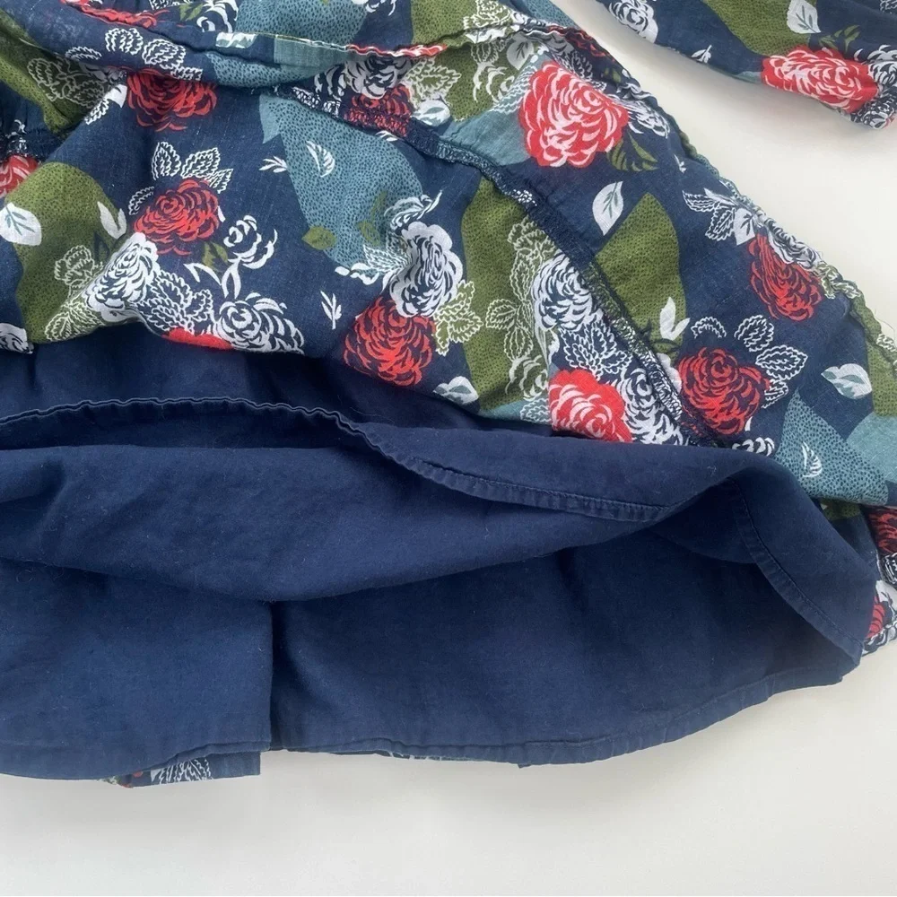 Baby GAP Navy Floral Long Sleeve Flutter Dress Size 4